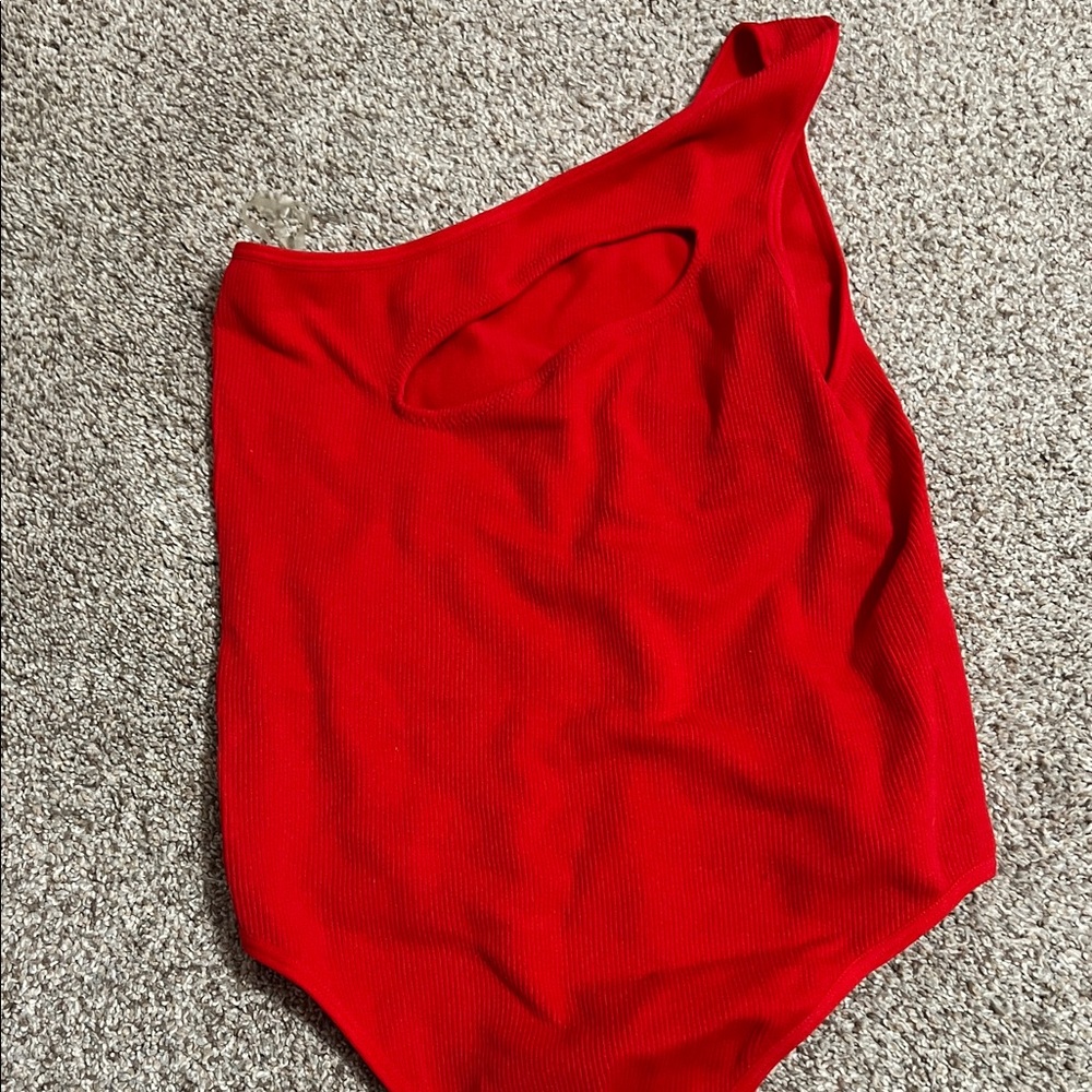 Vibrant Red One-Shoulder Top